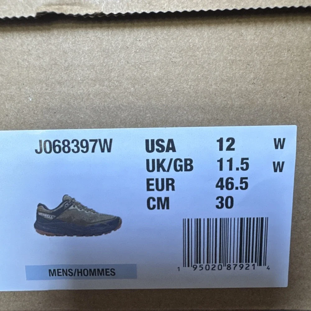 Merrell Nova 4 Water Proof Trail Shoes Men's Size 12 Wide Vert Moyen J068397W